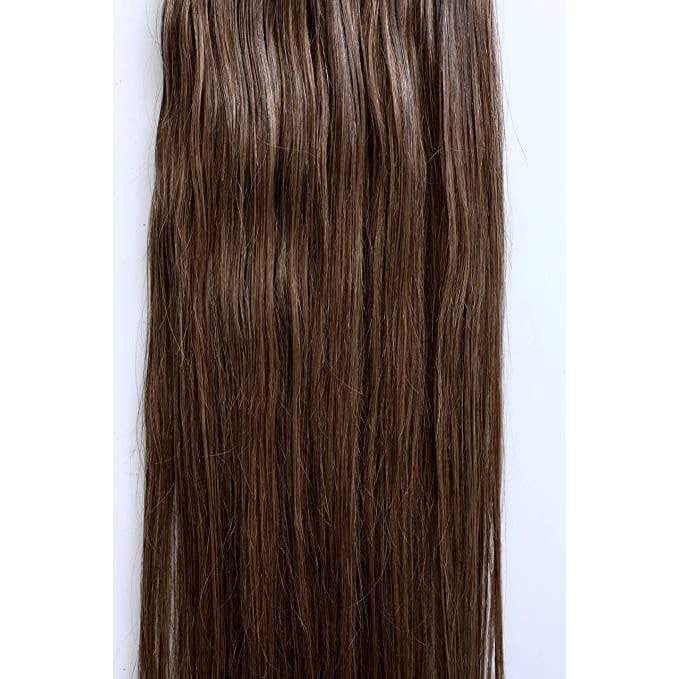 7 Piece Clip-On Chestnut Brown  Hair Extensions