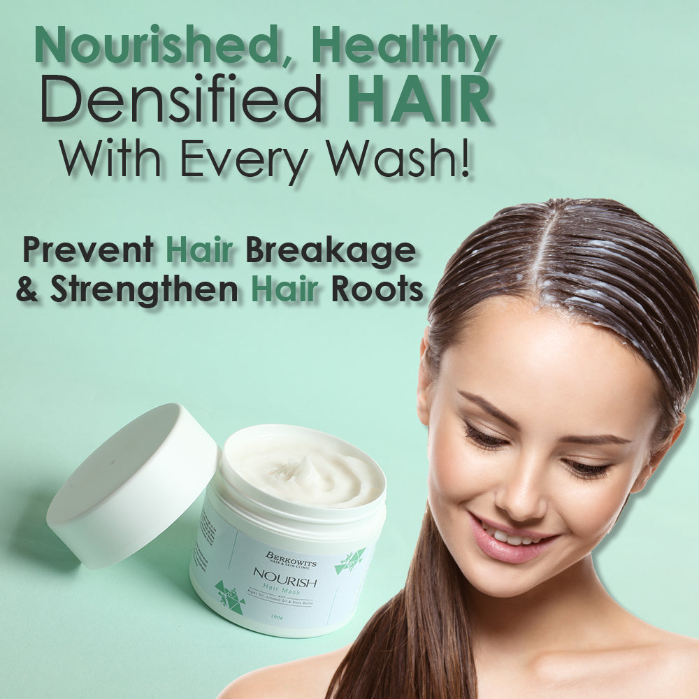 Berkowits Nourish Hair Mask with Argan Oil, linseed oil, & Shea Butter For Men and Women | 100g || Use BERK10 to avail Offer||