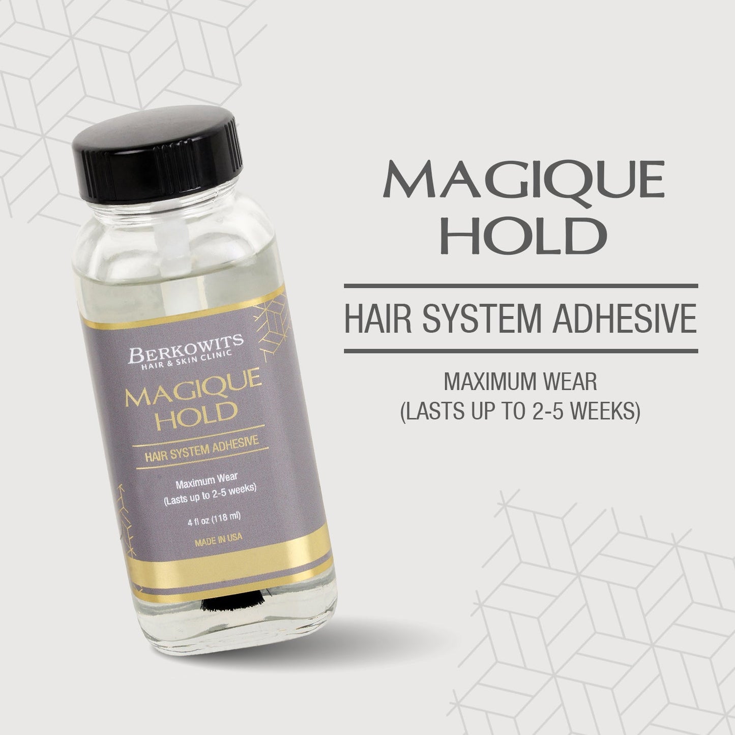 BERKOWITS Magique Hold hair system adhesive 4FL oz (118 ml)