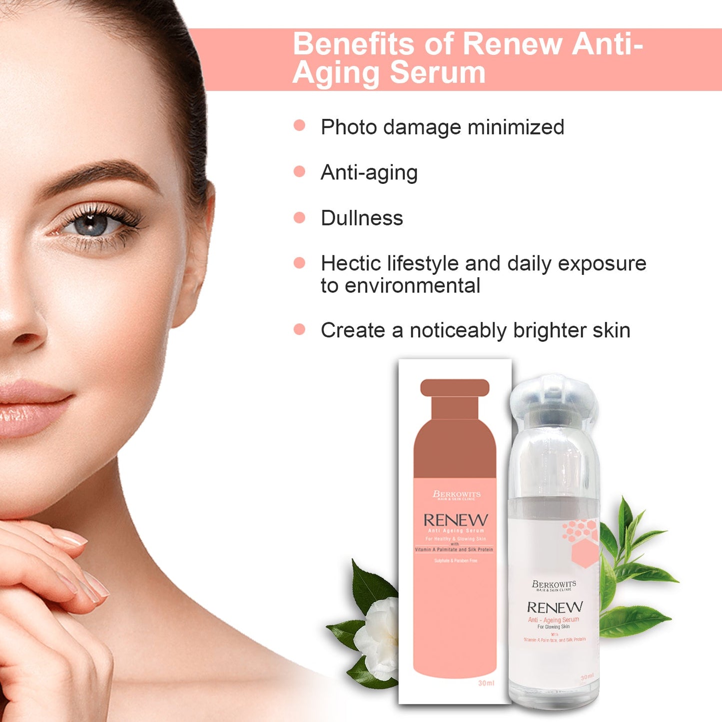 Renew Anti Aging Night Serum with Collagen and Retinol (30ml)